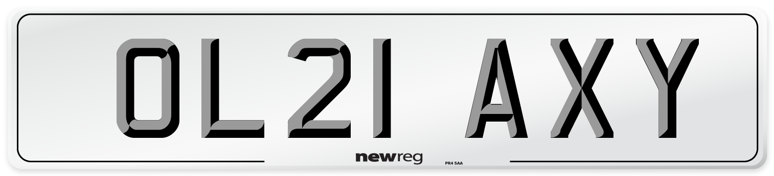 OL21 AXY Number Plate from New Reg